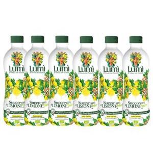 Succo di limone lumì bio 100% naturale - confezione da 6 bottiglie da 1lt