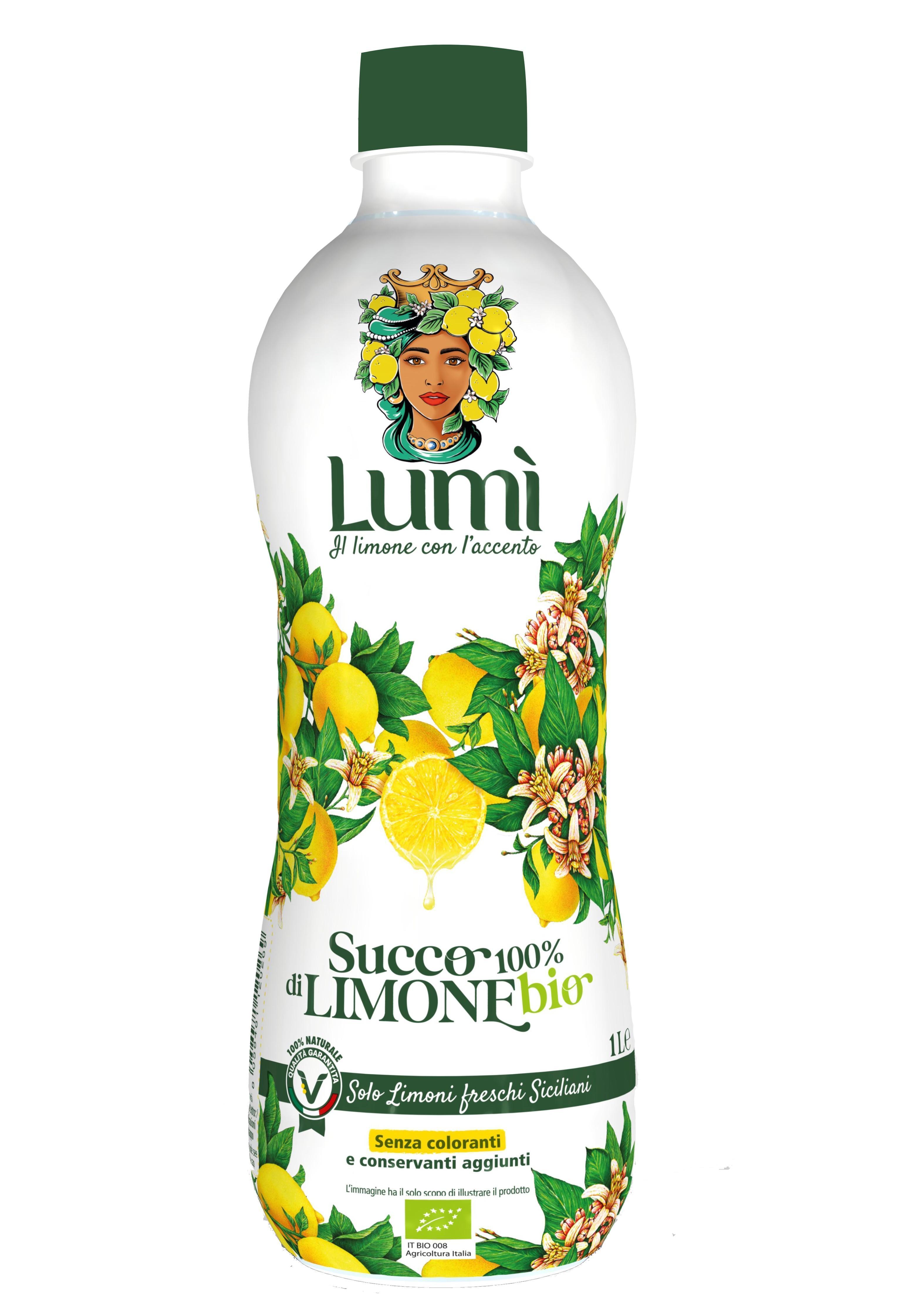 Succo di limone Lumi BIO 100% naturale - Confezione da 6 bottiglie da 1Lt