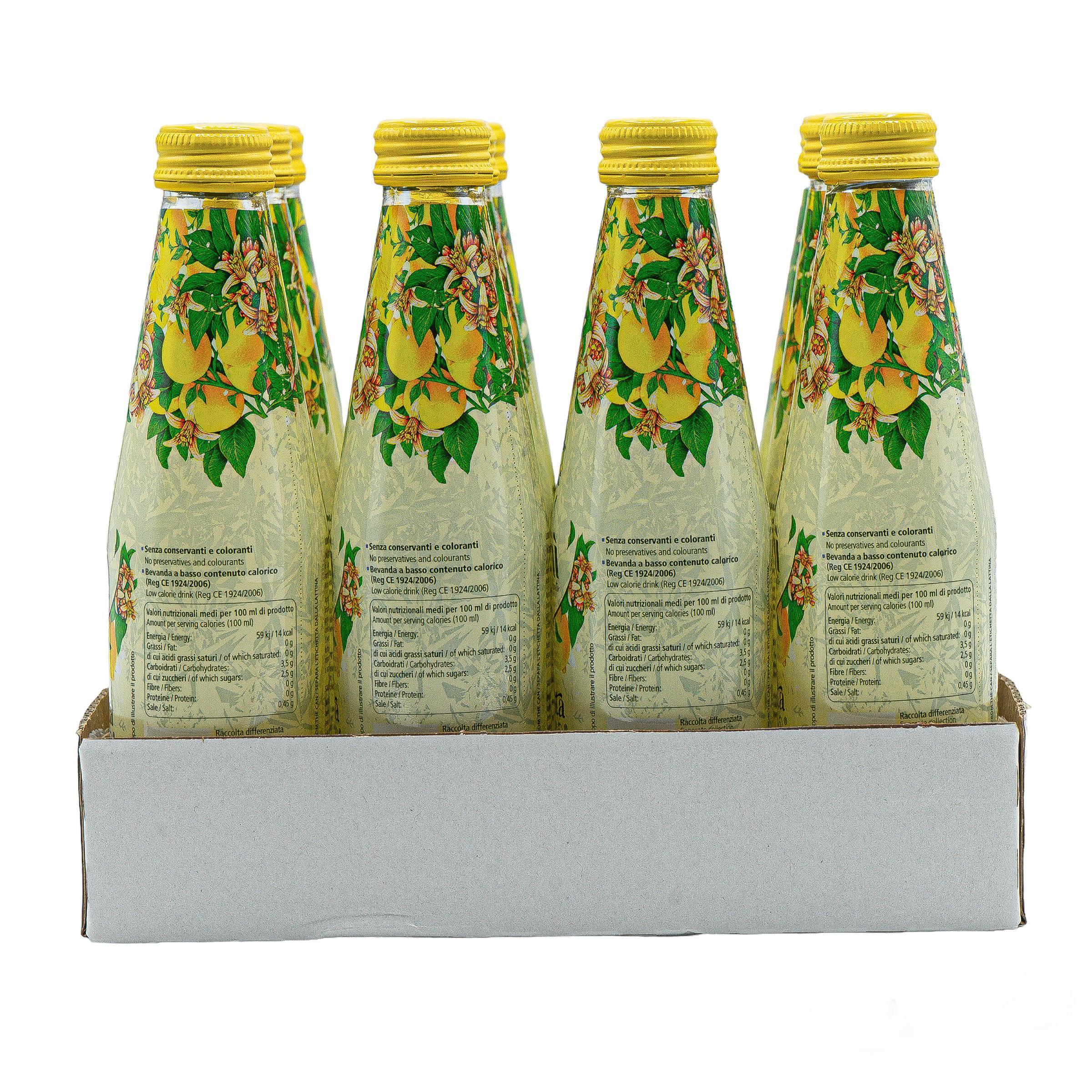 Limonata Fior di Sale Lumi antica ricetta siciliana 12 bottiglie in vetro da 250ml + Espositore da banco in OMAGGIO