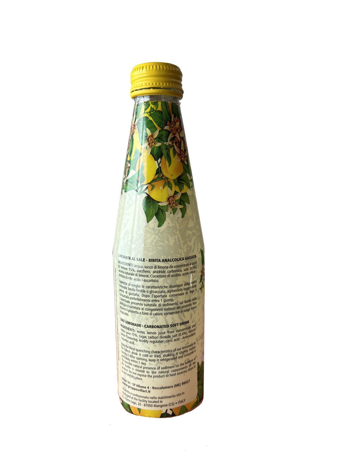 Limonata Fior di Sale Lumi antica ricetta siciliana 12 bottiglie in vetro da 250ml + Espositore da banco in OMAGGIO