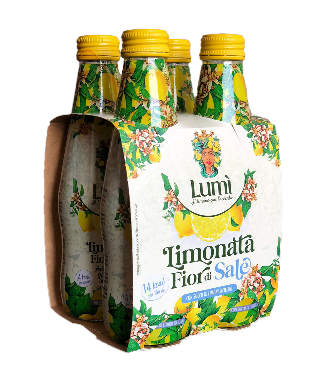 Limonata Fior di Sale Lumi - Confezione da 6 cluster da 4 bottiglie in vetro 250ml