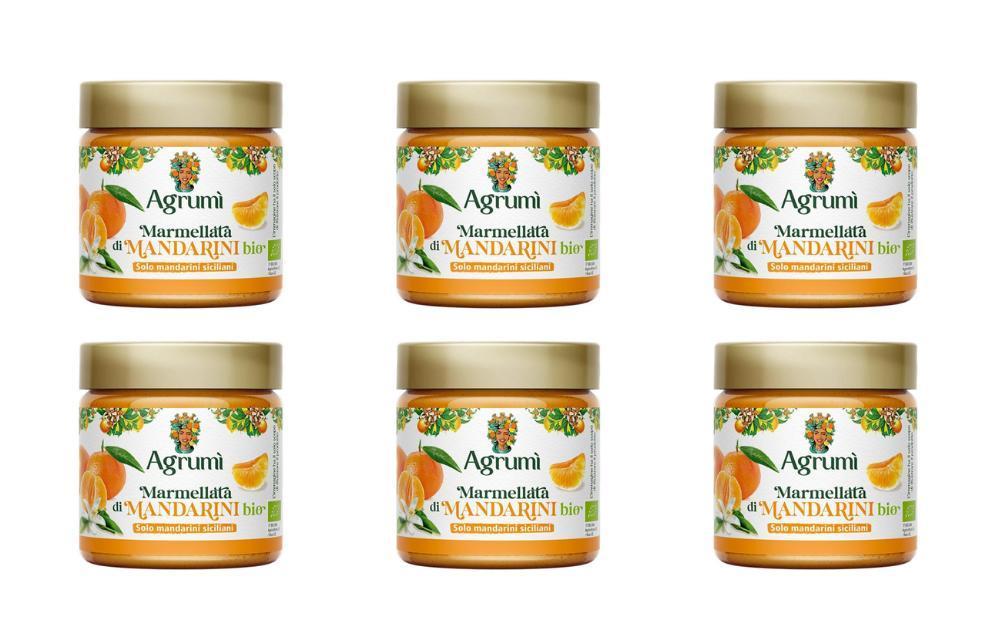Marmellata di Mandarini BIO Agrumi - Ricetta tradizionale - Confezione da 6 vasetti da 310gr
