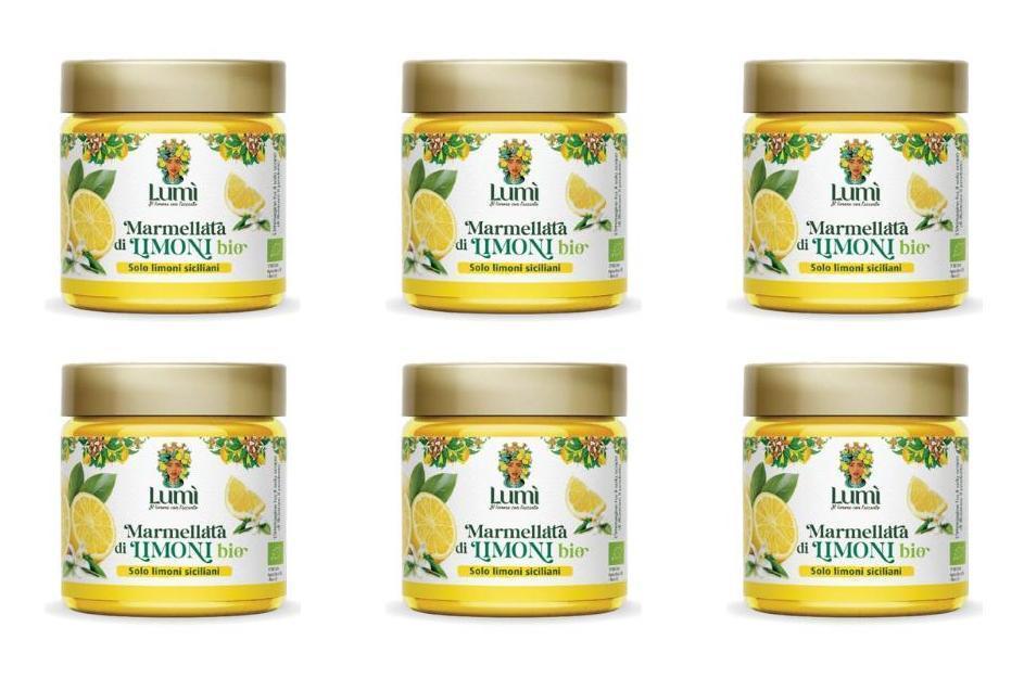 Marmellata di Limone BIO Lumi - Ricetta tradizionale - Confezione da 6 vasetti da 310gr