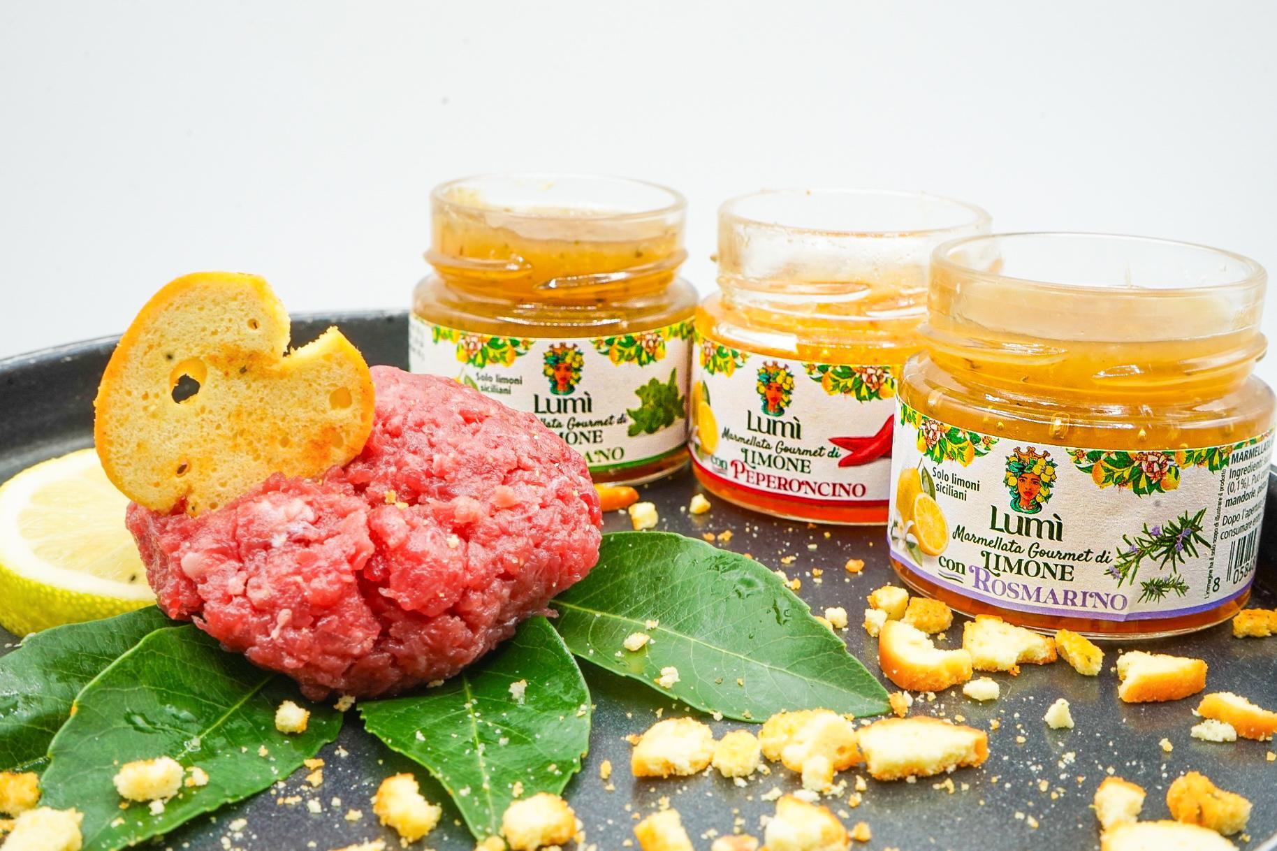 Marmellata gourmet Lumi di limone e spezie mediterranee - Confezione da 12 vasetti da 120gr