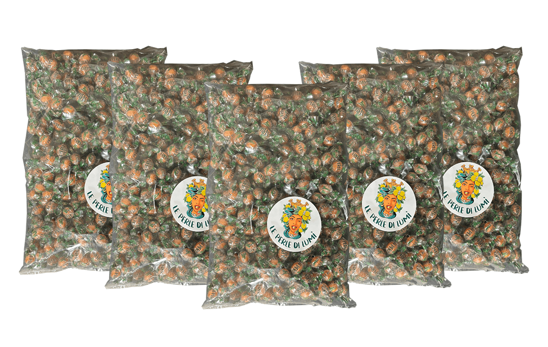 Caramelle Perle di Lumi sfuse in sacchetto da 2kg x 5pz - Gusto Arancia