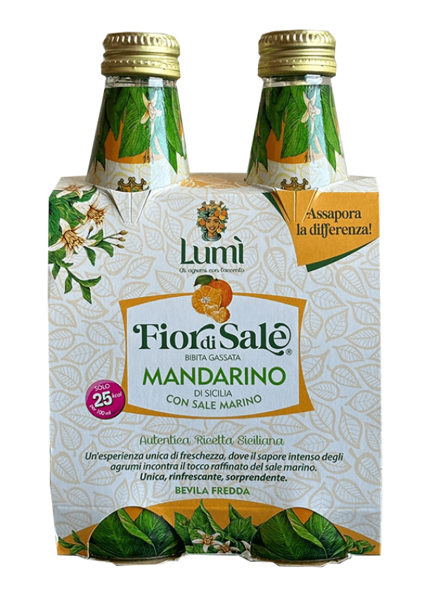 Fior di Sale al Mandarino Lumi - Confezione da 6 cluster da 4 bottiglie in vetro 250ml