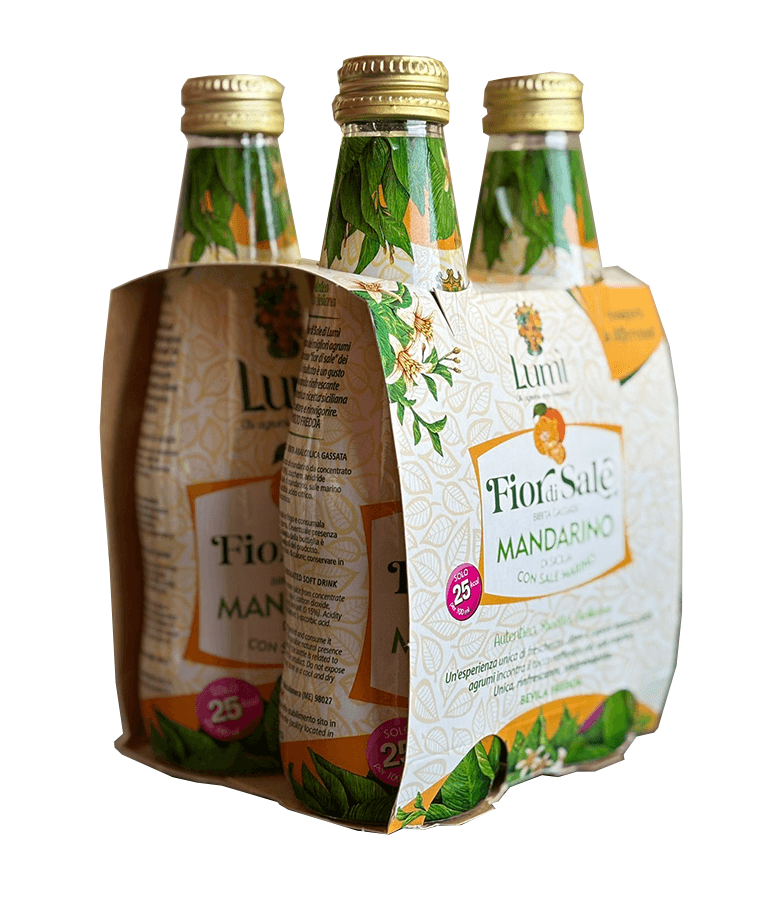 Fior di Sale al Mandarino Lumi - Confezione da 6 cluster da 4 bottiglie in vetro 250ml