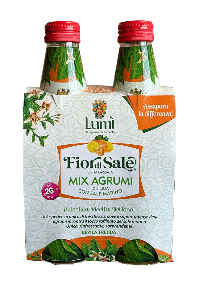 Fior di Sale al Mix di Agrumi Lumi - Confezione da 6 cluster da 4 bottiglie in vetro 250ml