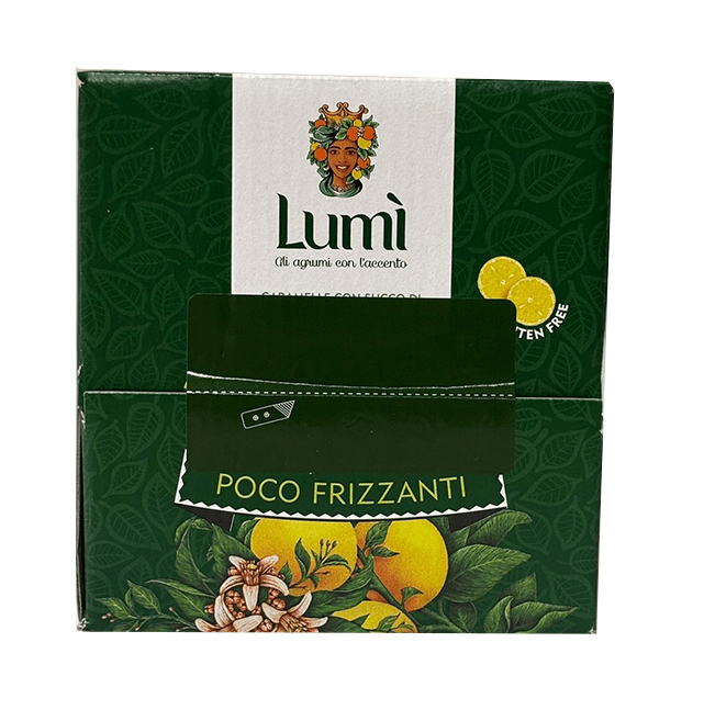 Caramelle Perle di Lumi box da 4 bocche di lupo da 600gr - Gusto Limone