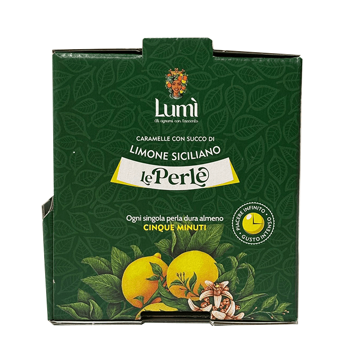 Caramelle Perle di Lumi box da 4 bocche di lupo da 600gr - Gusto Limone