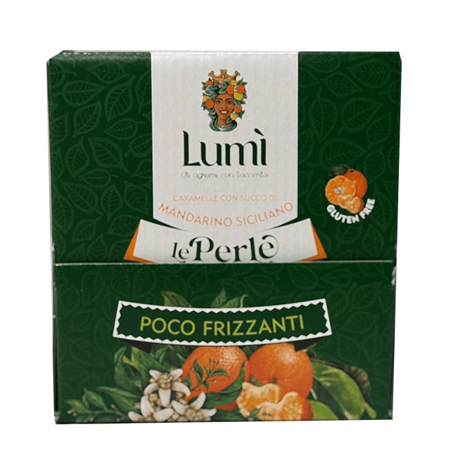 Caramelle Perle di Lumi box da 4 bocche di lupo da 600gr - Gusto Mandarino